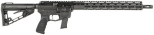 Wilson Combat TRAR9GB91610 AR9G Carbine 9mm Luger 17+1 16" Black Match Grade Threaded Barrel, Black Armor-Tuff Aluminum Receiver, M-LOK Handguard, Black Synthetic Rogers Super-Stoc w/Cam-Lock Stock | Elite Firearms