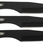 Uzi Accessories UZKTRW004 Throwing Knives IV Three, 8.25" Plain Black Stainless Steel | Elite Firearms
