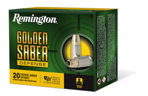 Remington Ammunition 27600 Golden Saber Defense 357 Mag 125 gr Brass Jacket Hollow Point 20 Per Box/ 25 Case | Elite Firearms