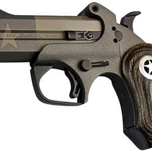 Bond Arms BATP 1836 Texas Independence 45 Colt (LC) 410 Gauge 2rd Shot 3.50" Gray/Olive Cerakote w/Star Double Barrel Steel Frame Black Ash w/Integrated Star Grips