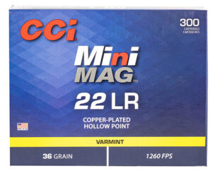 CCI 962 Mini-Mag Varmint 22 LR 36 gr Jacket Hollow Point 300 Per Box/ 10 Case | Elite Firearms