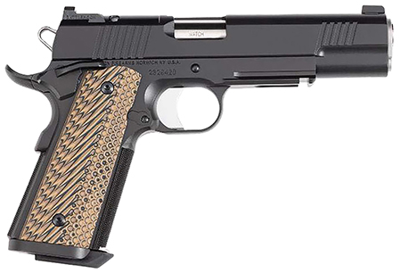 Dan Wesson 01796 Specialist Full Size Frame 9mm Luger 10+1 5″ Stainless Match Grade Barrel, Black Duty Optics Ready/Serrated Steel Slide, Black Duty Steel Frame w/Picatinny Rail, Black/Brown G10 Grip