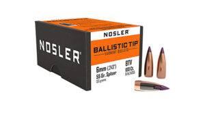 Nosler 24055 Ballistic Tip  6mm .243 55 gr Spitzer/ 100 Per Box | Elite Firearms