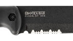 Ka-Bar BK3 Becker Tac Tool 7" Fixed Chisel w/Wire Cutter Part Serrated Black 1095 Cro-Van Blade, Black Ultramid Handle, Includes Sheath | Elite Firearms