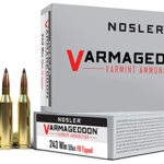 Nosler 65165 Varmageddon 243 Win 55 gr Flat Base Tipped 20 Per Box/ 10 Cs | Elite Firearms