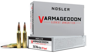 Nosler 65165 Varmageddon 243 Win 55 gr Flat Base Tipped 20 Per Box/ 10 Cs | Elite Firearms