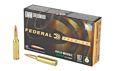 Federal 6mm Creedmoor 107gr MATCHKING Brass – 20rd