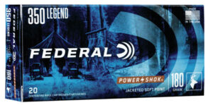 Federal 350LA Power-Shok 350 Legend 180 gr Jacketed Soft Point 20 Per Box/ 10 Case