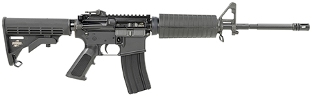 Bushmaster 0010011BLK M4 Patrolman's 5.56x45mm NATO 16" 30+1 Black Rec/Barrel Black 6 Position Collapsible Stock Black Polymer Grip A2 Front Sight Right Hand | Elite Firearms