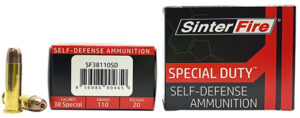 SinterFire Inc SF38110SD Special Duty (SD) 38 Special 110 gr Lead Free Frangible Hollow Point 20 Per Box/ 10 Case | Elite Firearms