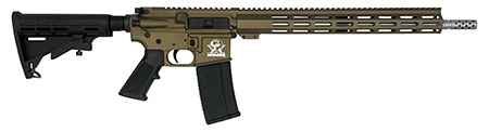 Great Lakes Firearms GL15223SSBRZ AR-15 223 Wylde 30+1 16" Stainless Barrel, Bronze Cerakote Receiver, Full Picatinny Rail, Black Collapsible Stock, Polymer Grip | Elite Firearms
