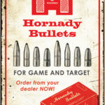 Hornady 99145 Bullets Tin Sign Rustic Red White Aluminum 12" x 18" | Elite Firearms