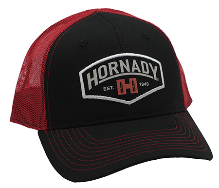 Hornady 99214 Established Mesh Cap Black Red Structured | Elite Firearms