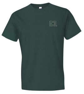 Hornady Gear 31793 Double Rocker  Olive Heather, Cotton/Polyester/Rayon, Short Sleeve Semi-Fitted, Large | Elite Firearms