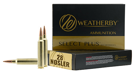 Weatherby M28NS163HCB Select Plus 28 Nosler 163 gr Hammer Custom 20 Per Box/ 10 Case | Elite Firearms