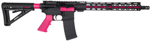 Diamondback DB175AK591 DB15  5.56x45mm NATO 16" 30+1, Black with Prison Pink Accents, Carbon Lower, 15" M-Lok Handguard, Magpul Carbine Stock, A2 Grip | Elite Firearms