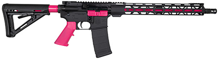 Diamondback DB175AK591 DB15  5.56x45mm NATO 16" 30+1, Black with Prison Pink Accents, Carbon Lower, 15" M-Lok Handguard, Magpul Carbine Stock, A2 Grip | Elite Firearms