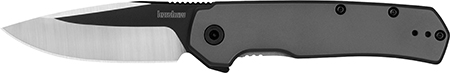 Kershaw 1411 Thermal  EDC 2.95" Folding Drop Point Plain Black Oxide w/Satin Grinds 8Cr13MoV SS Blade, Gray PVD Stainless Steel Handle, Includes Pocket Clip | Elite Firearms