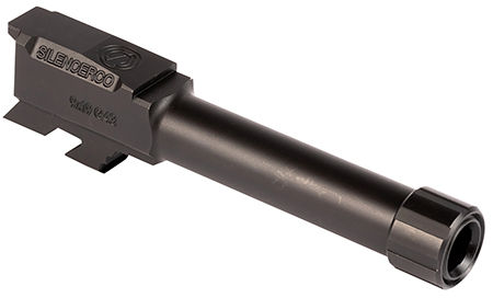 SilencerCo AC5049 Threaded Barrel  3.70" 9mm Luger, Black Nitride Stainless Steel, Fits Glock 43/43X | Elite Firearms