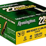 Remington Ammunition R21253   22 LR 40 gr Plated Hollow Point 550 Per Box/ 12 Case