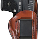 Bianchi 19232 100 Professional  IWB Size 10A Tan Leather Belt Clip Compatible w/Glock 26/27/S&W M&P Compact, Belt 1.75" Wide Right Hand | Elite Firearms