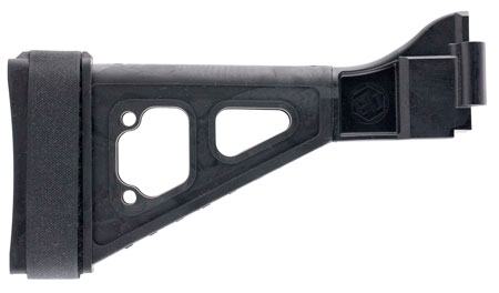 SB Tactical SBT01SB SBT  Side Folding Black Synthetic with  10.50" OAL & Nylon Strap for H&K UMP, B&T APC (Tube Not Included) | Elite Firearms