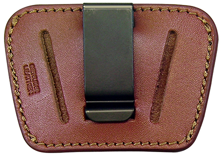 PSP 036 Belt Slide IWB/OWB Tan Leather Belt Clip/Slide Fits Small/Med Semi-Auto Ambidextrous