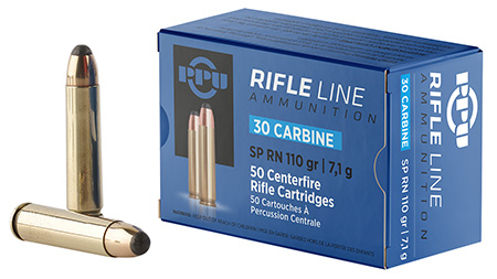 PPU PP30S Standard Rifle 30 Carbine 110 gr Soft Point Round Nose 50 Per Box/ 10 Case