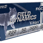 Fiocchi 222HVA Field Dynamics 222 Rem 50 gr Hornady V Max 20 Per Box/ 10 Case | Elite Firearms