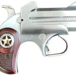 Bond Arms BARD Rustic Defender 45 Colt (LC) Caliber or 2.50" 410 Gauge 2rd 3" Barrel, Stainless Steel Finish, Rosewood Grip w/Integrated Star, Includes Exclusive Holster Package | Elite Firearms