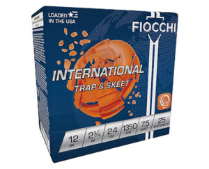 Fiocchi 12IN2475 Exacta Target International Trap & Skeet 12Gauge 2.75" 24gram 7.5Shot 25 Per Box/10 Case | Elite Firearms