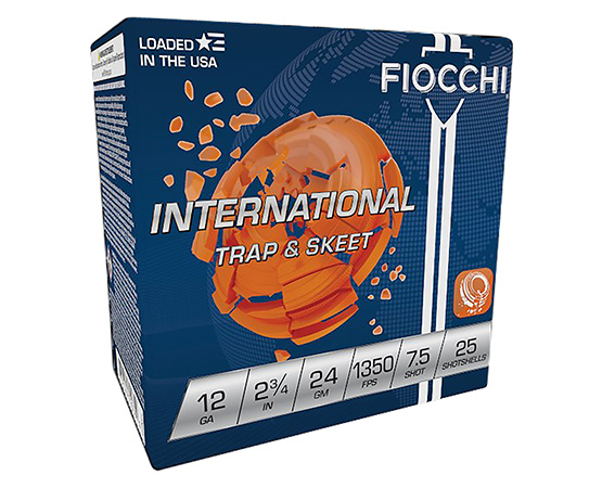 Fiocchi 12IN2475 Exacta Target International Trap & Skeet 12Gauge 2.75" 24gram 7.5Shot 25 Per Box/10 Case | Elite Firearms