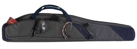 Allen 64250 Kenosha Rifle Case 50" Gray Endura w/Indigo Trim, Foam Padding, Gusseted Accessory Pockets, Lockable Zippers & Adjustable Sling | Elite Firearms