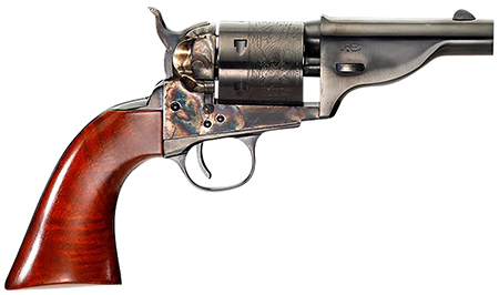 Taylors & Company 550958 The Hickok Open-Top 38 Special Caliber with 3.50" Blued Finish Barrel, 6rd Capacity Blued Finish Cylinder, Color Case Hardened Finish Steel Frame & Walnut Army Size Grip | Elite Firearms