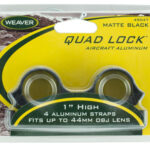 Weaver Mounts 49047 Quad Lock Detachable Rings Matte Black 1" High | Elite Firearms