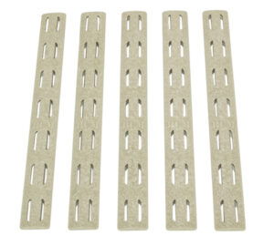 BCM KMRRPFDE5 KeyMod Rail Panel Kit AR-15 Flat Dark Earth Polymer 5 Pack | Elite Firearms