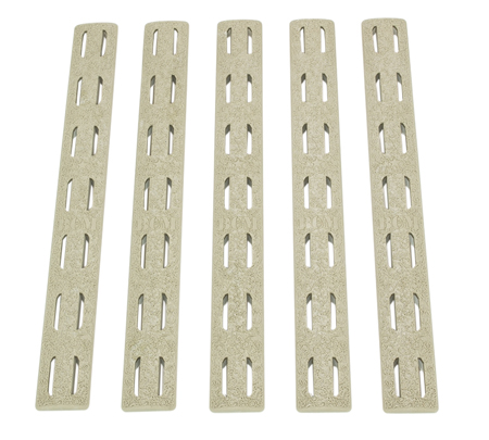 BCM KMRRPFDE5 KeyMod Rail Panel Kit AR-15 Flat Dark Earth Polymer 5 Pack | Elite Firearms