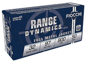 Fiocchi 32SWLA Range Dynamics  32S&WLong 97gr Full Metal Jacket 50 Per Box/20 Case | Elite Firearms