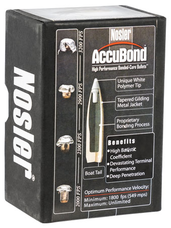 Nosler 54851 AccuBond 338 Cal.338 300 GR Spitzer Point/ 50 Per Box | Elite Firearms