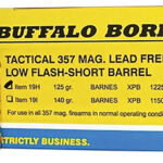 Buffalo Bore Ammunition 19H20 Buffalo-Barnes Strictly Business 357Mag 125gr Barnes VOR-TX XPB Lead Free 20 Per Box/12 Case | Elite Firearms