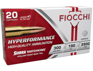 Fiocchi 300WMMKE Hyperformance Compete 300Win Mag 190gr Sierra MatchKing BTHP 20 Per Box/10 Case | Elite Firearms