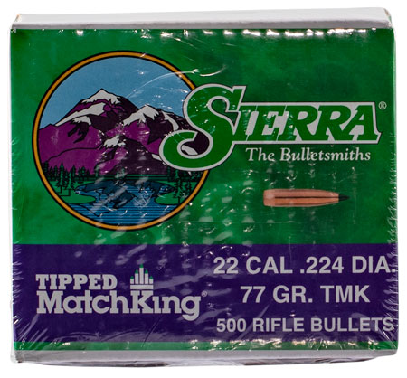 Sierra 7177C Tipped MatchKing  22Cal 77gr Tipped MatchKing 500/Box | Elite Firearms