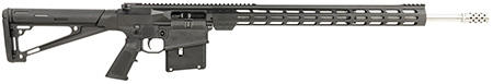 Great Lakes Firearms GL10LA7REMSSBLK AR-10  7mm Rem Mag 5+1 24", Black, 20" M-Lok Handguard Fixed Hogue OverMolded Stock, A2 Grip, Muzzle Brake | Elite Firearms