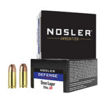 Nosler 38432 Defense Handgun 9mmLuger+P 124gr Bonded Performance Jacketed Hollow Point 20 Per Box/10 Case | Elite Firearms