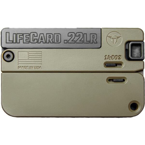 LifeCard .22 LR Single Action Pistol - Polymer Handle Noveske Bazooka Green | Elite Firearms