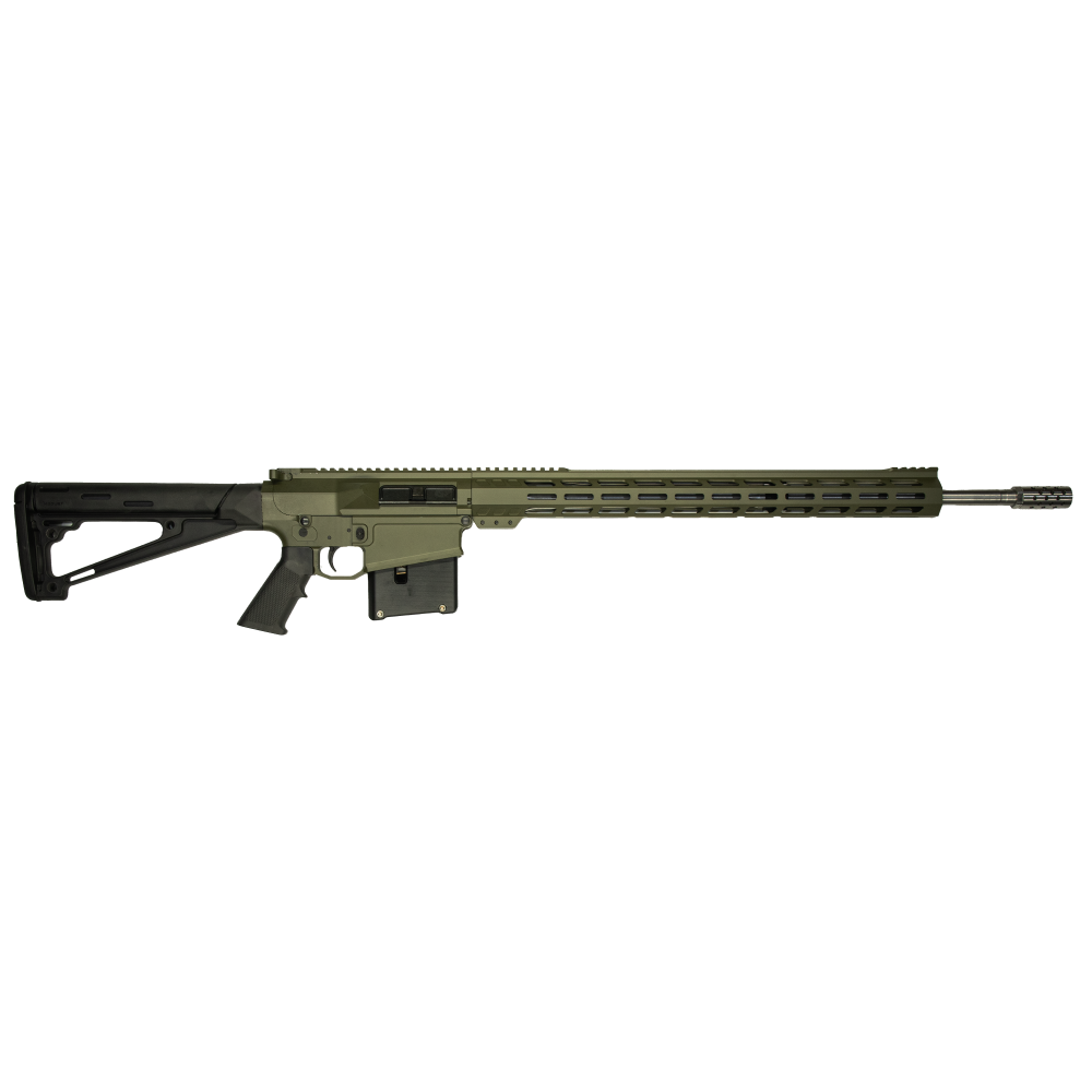 GLFA AR Long Action Rifle 6.5 PRC 5rd Magazine 24" Barrel MLOK Handguard OD Green Cerakote | Elite Firearms