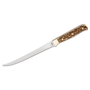 Schrade Uncle Henry Next Gen 167UH Stagalong Fixed Knife 7-1/2" Fillet Blade Brown | Elite Firearms