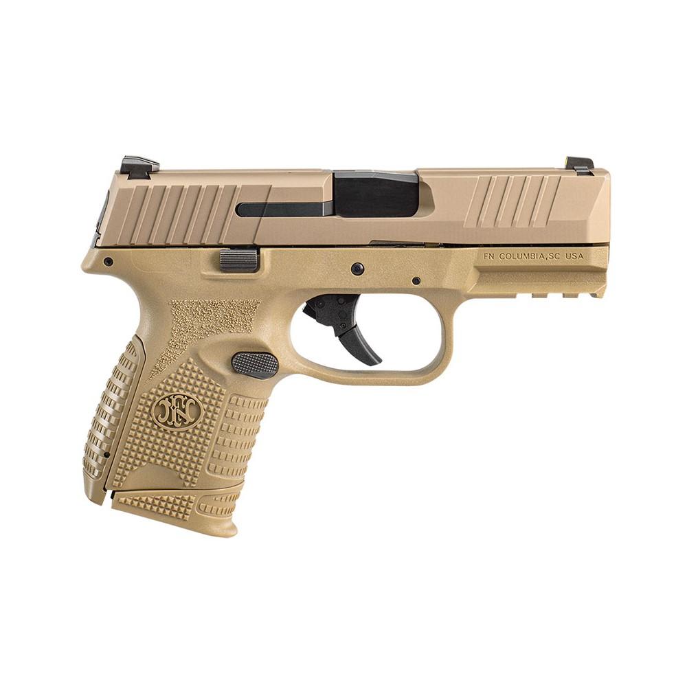 FN 509 Compact Handgun 9mm Luger 12rd & 15rd Magazines (2) 3.7" Barrel FDE NMS | Elite Firearms