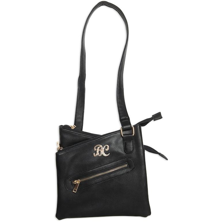 Bulldog Cross Body Style Conceal Carry Purse W/ Holster - Small Black | Elite Firearms