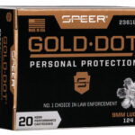 Speer 23618GD Gold Dot Personal Protection 9mmLuger 124gr Hollow Point 20 Per Box/10 Case | Elite Firearms